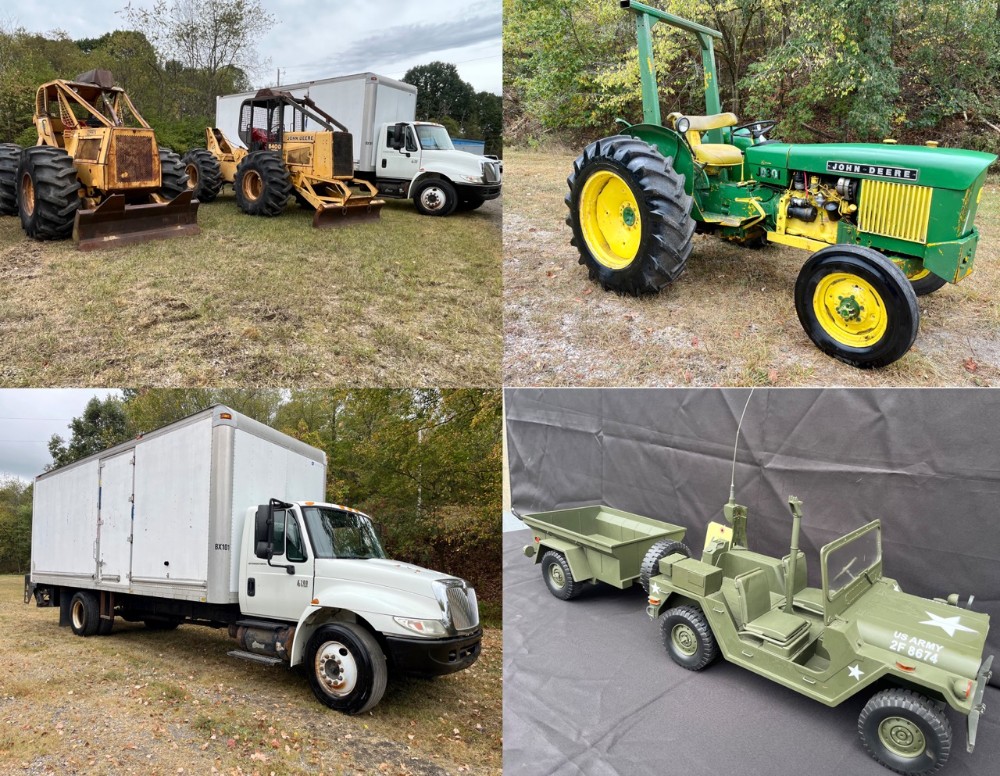Kiko Realtors, Auctioneers, Advisors Box Truck, Skidders, Tractors